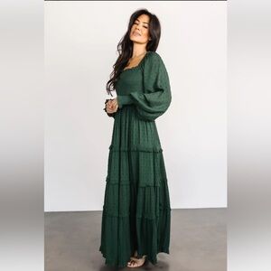 Baltic Born Amanda Smocked Dotted Maxi Dress